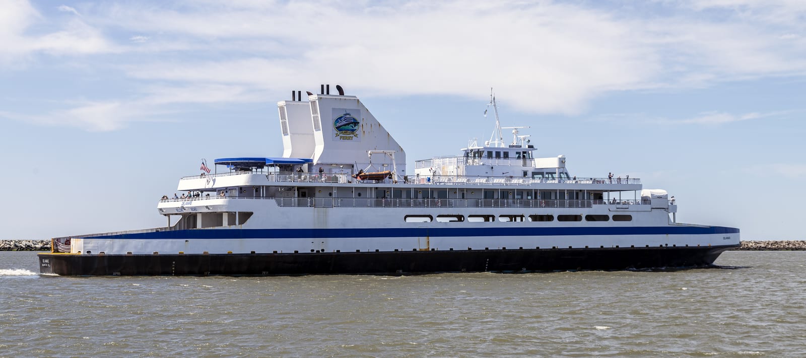 The MV Delaware, a Cape May-Lewes Ferry vessel, at Lewes, Delaware