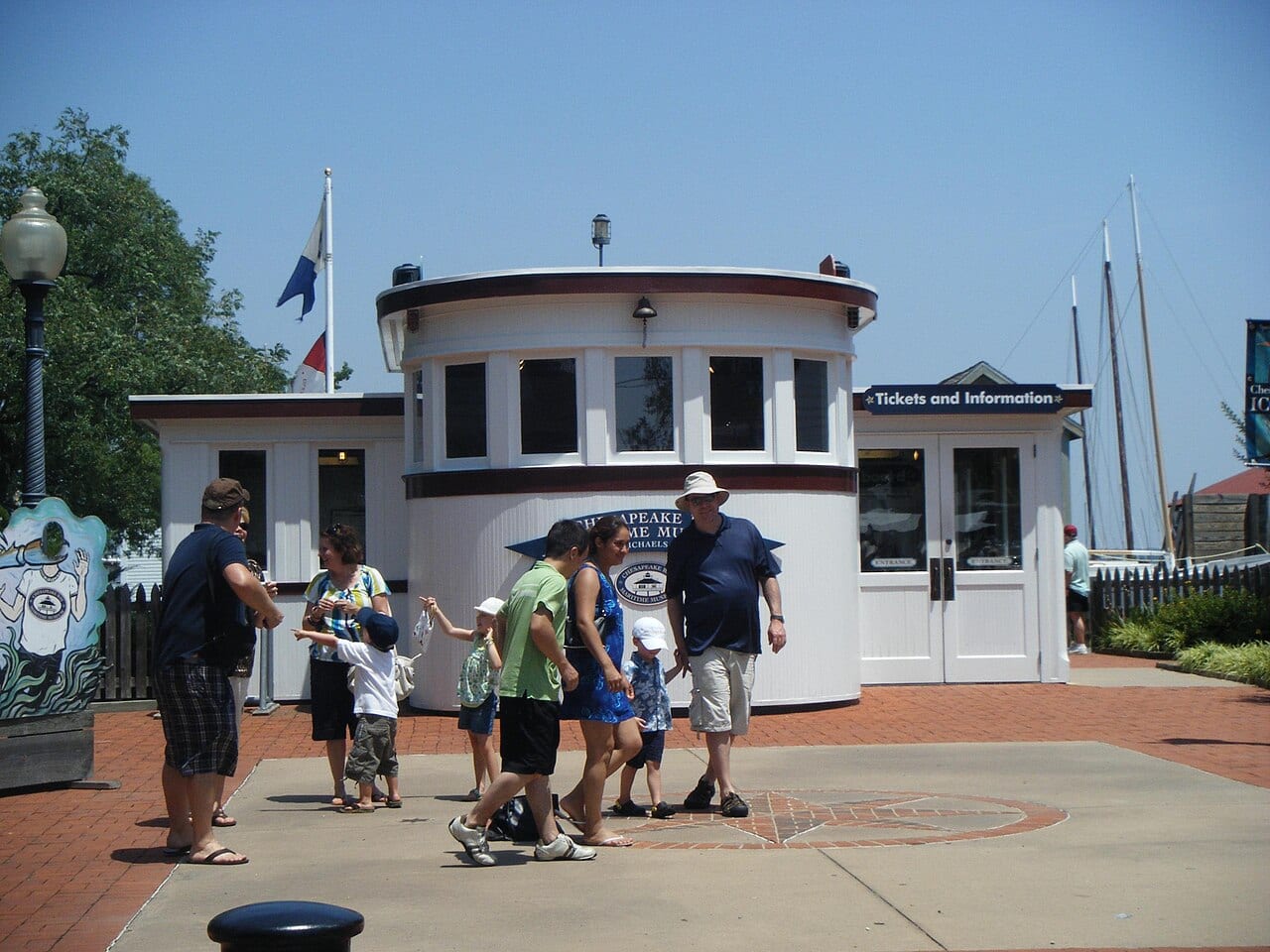 Entrance to the Chesapeake Bay Maritime Museum in St. Michaels, Maryland