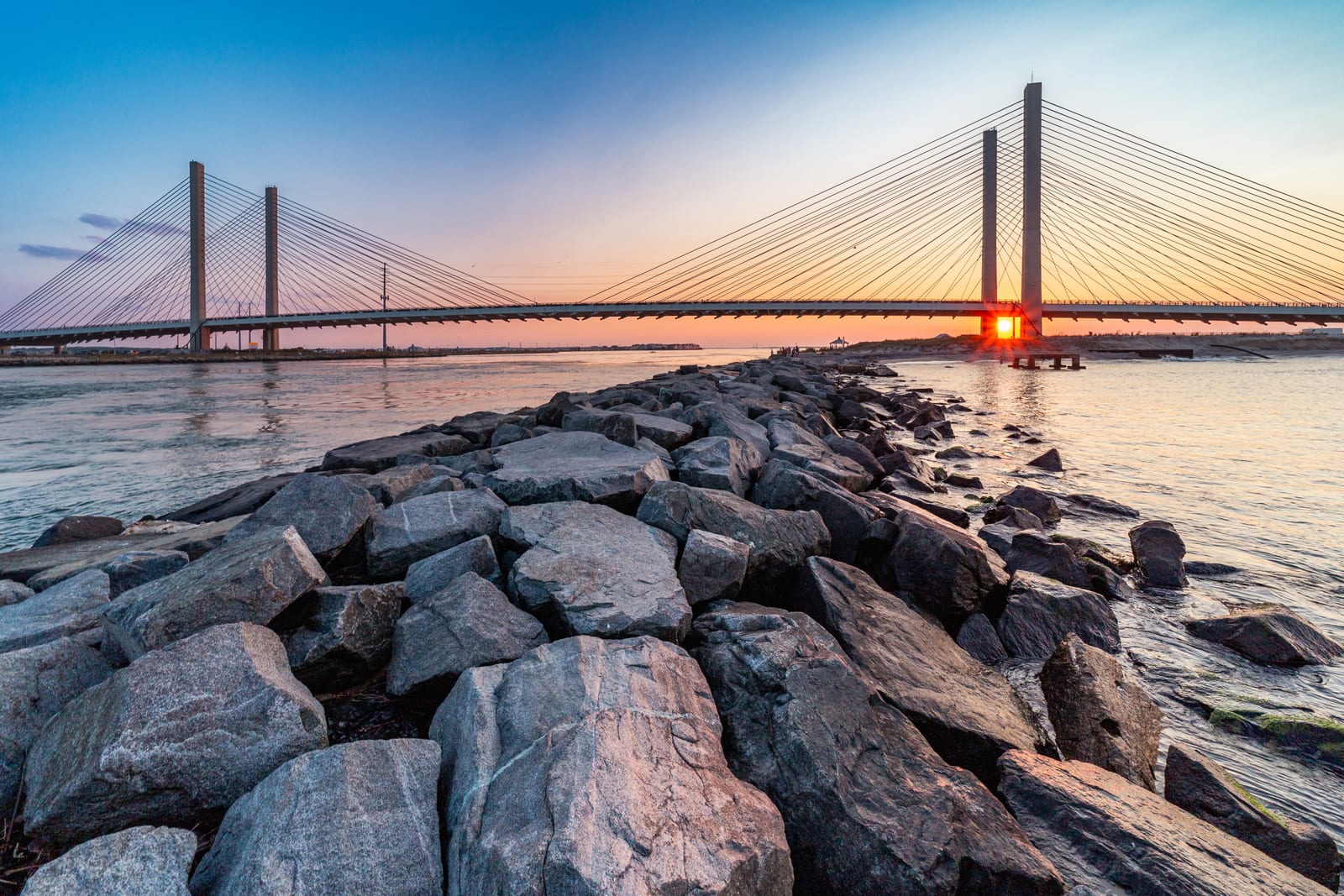 The Charles W. Cullen Bridge over the Indian River Inlet at Delaware Seashore State Park