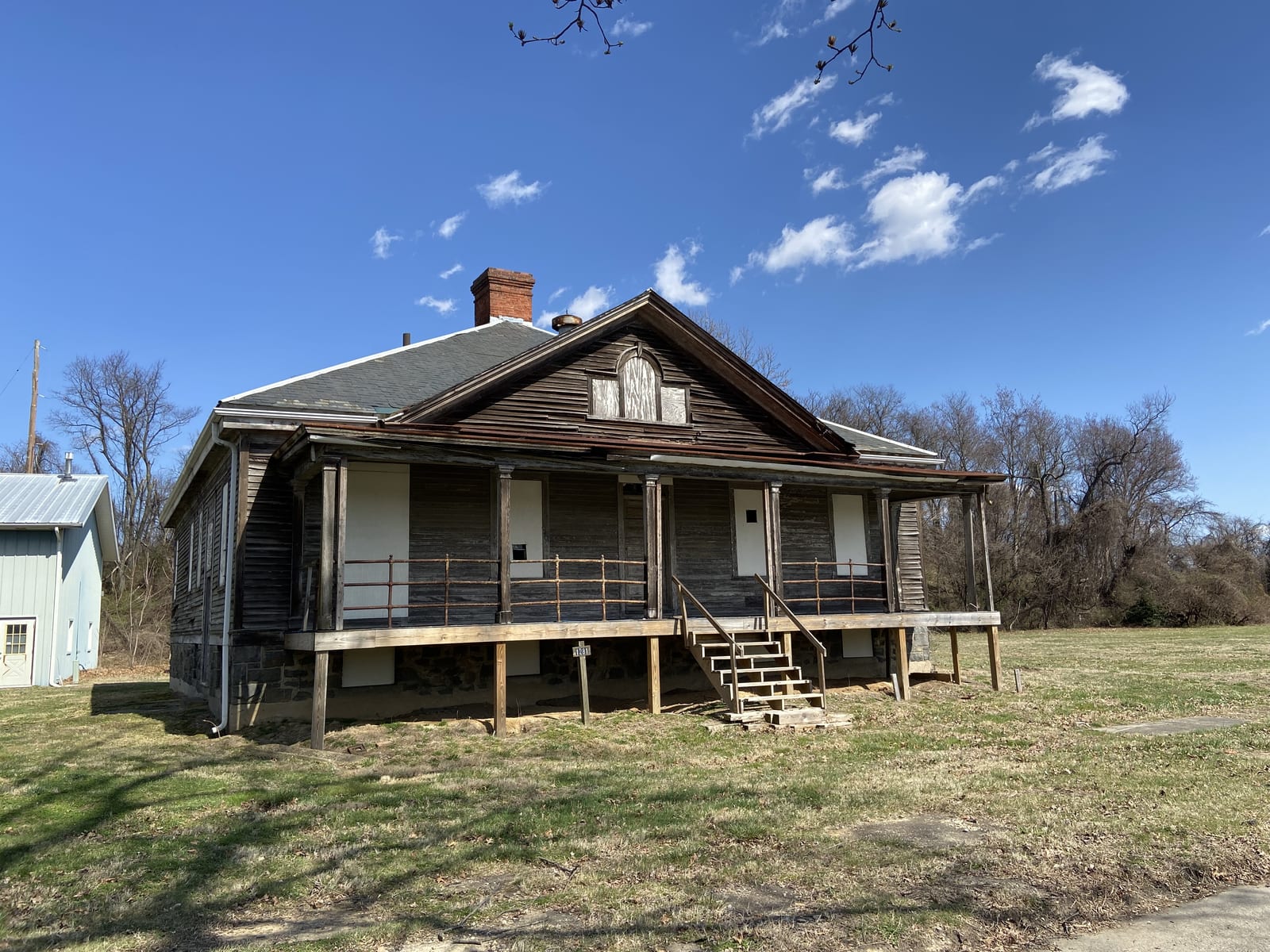 A historic military building at Fort DuPont State Park near Delaware City, Delaware