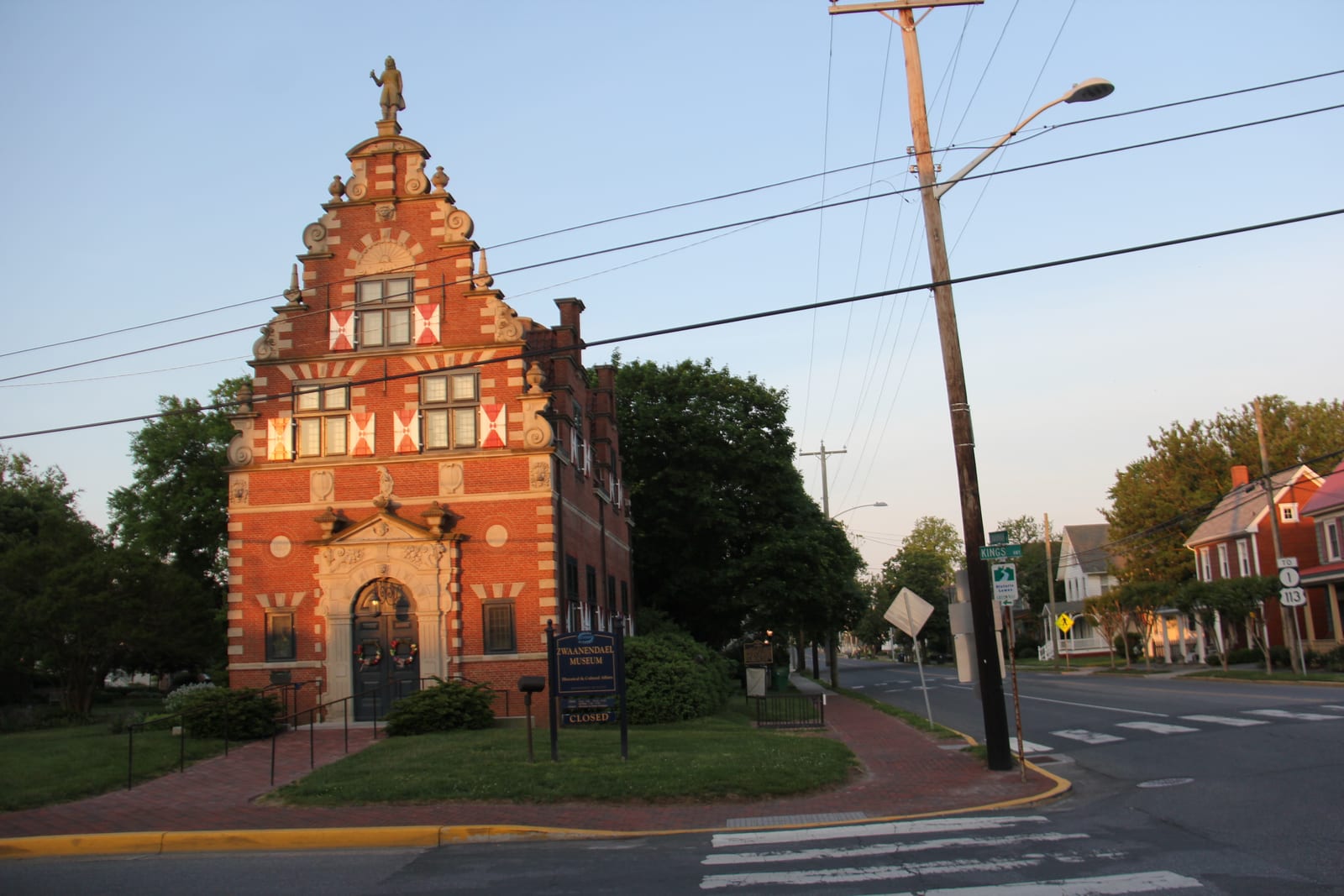 The ornate Dutch-style Zwaanendael Museum in Historic Lewes, Delaware