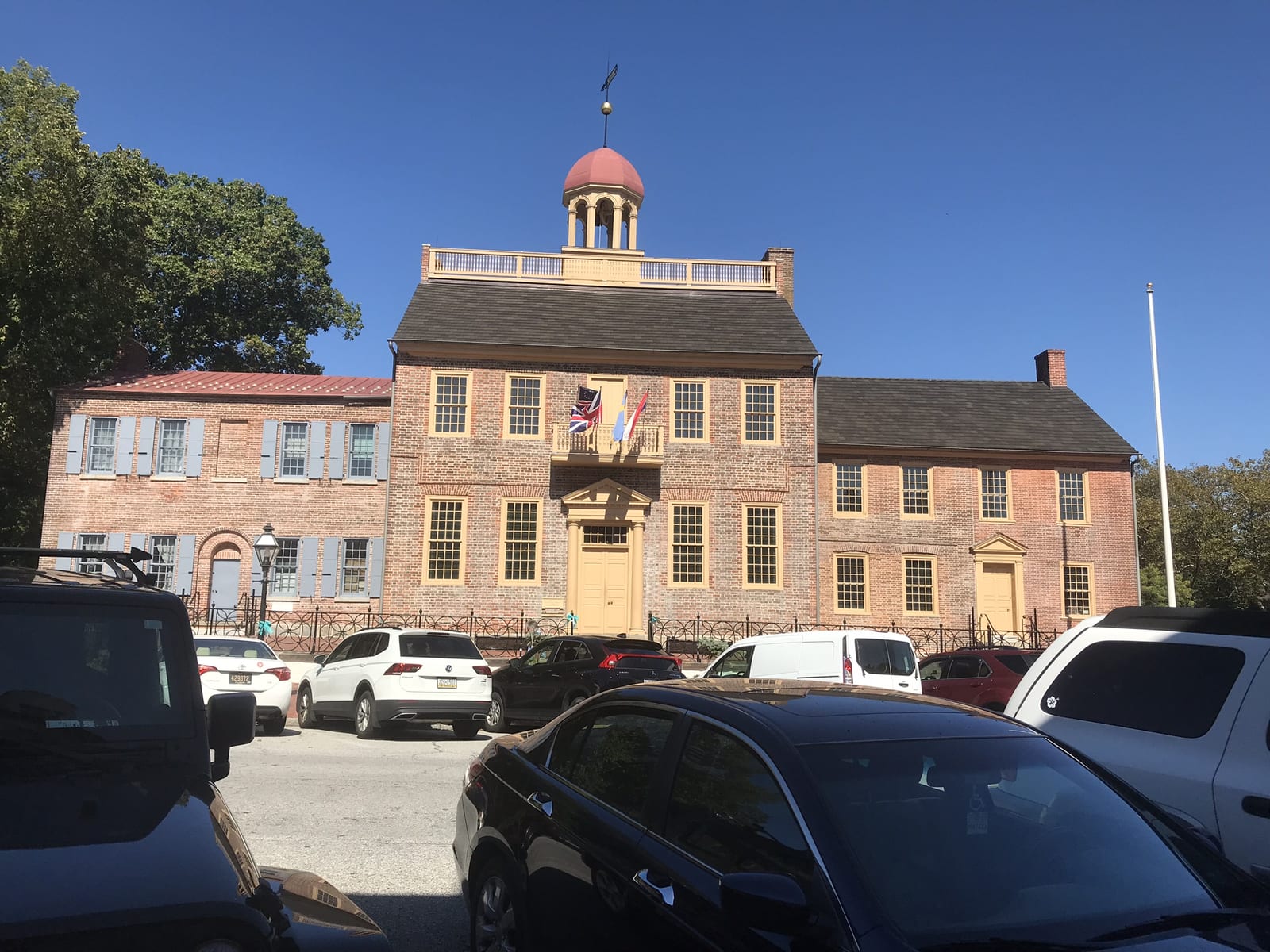 The colonial-era New Castle Court House in Historic New Castle, Delaware