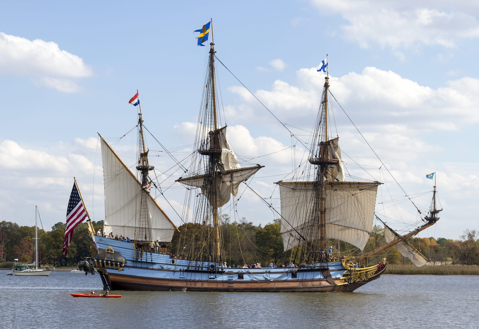 The Kalmar Nyckel under sail