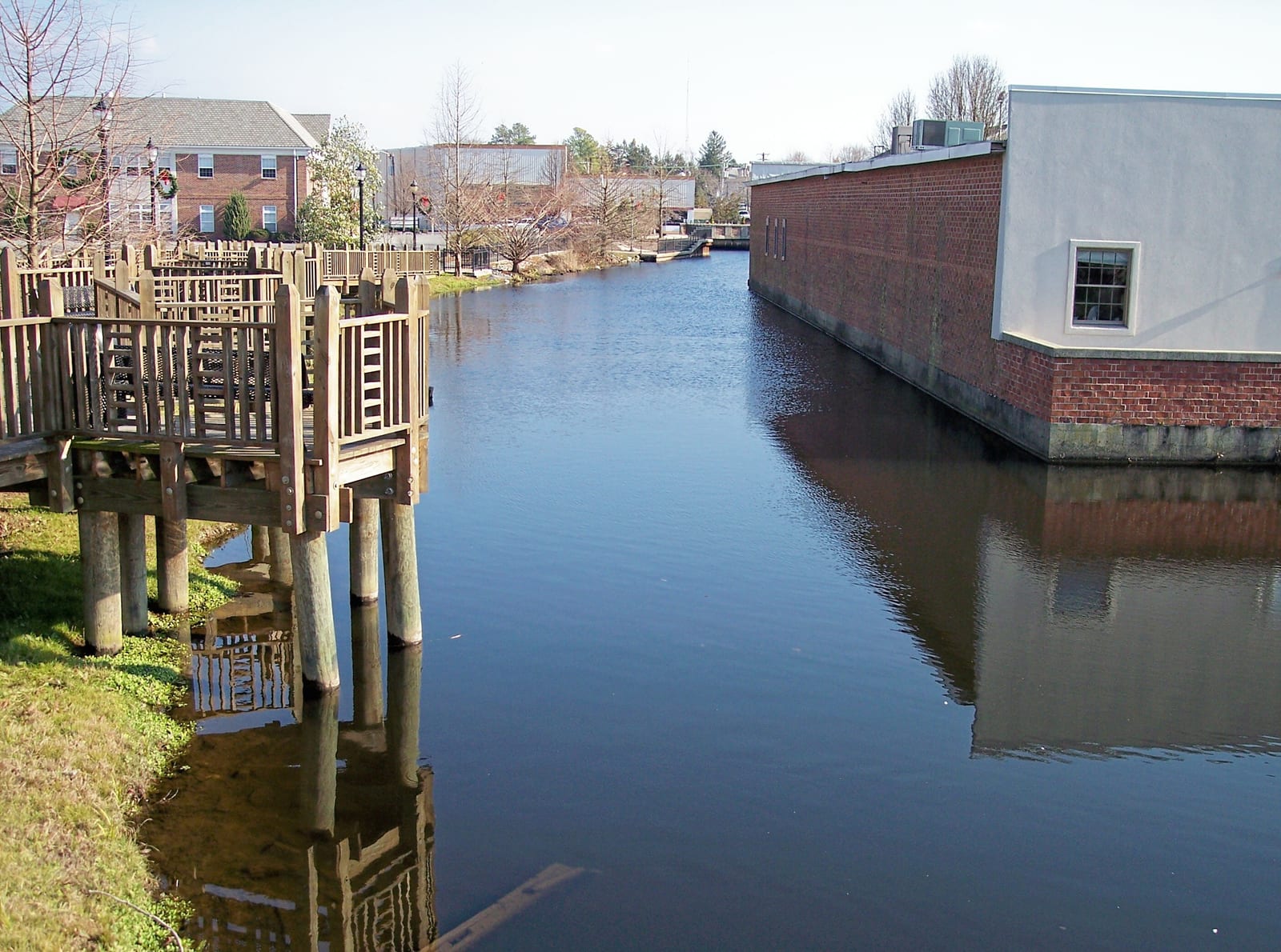 The Mispillion River through downtown Milford, Delaware
