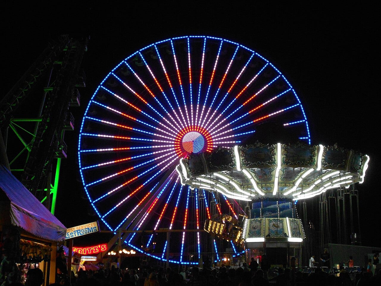 Ferris Wheel of Morey's Pier on the boardwalk in Wildwood, New Jersey